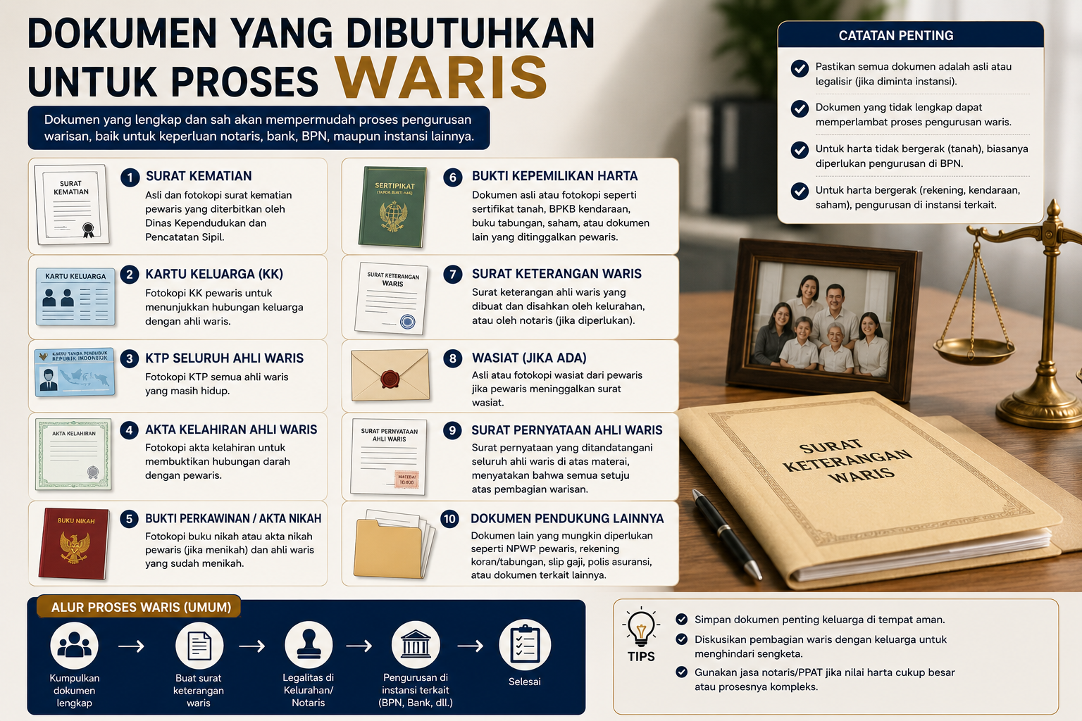 Dokumen yang Dibutuhkan untuk Proses Waris